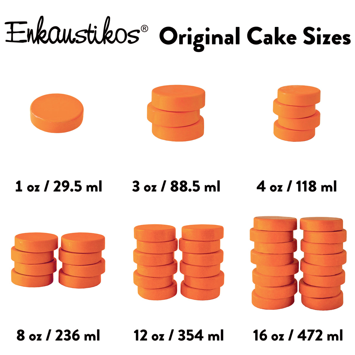 Fluorescent Orange Original Cakes